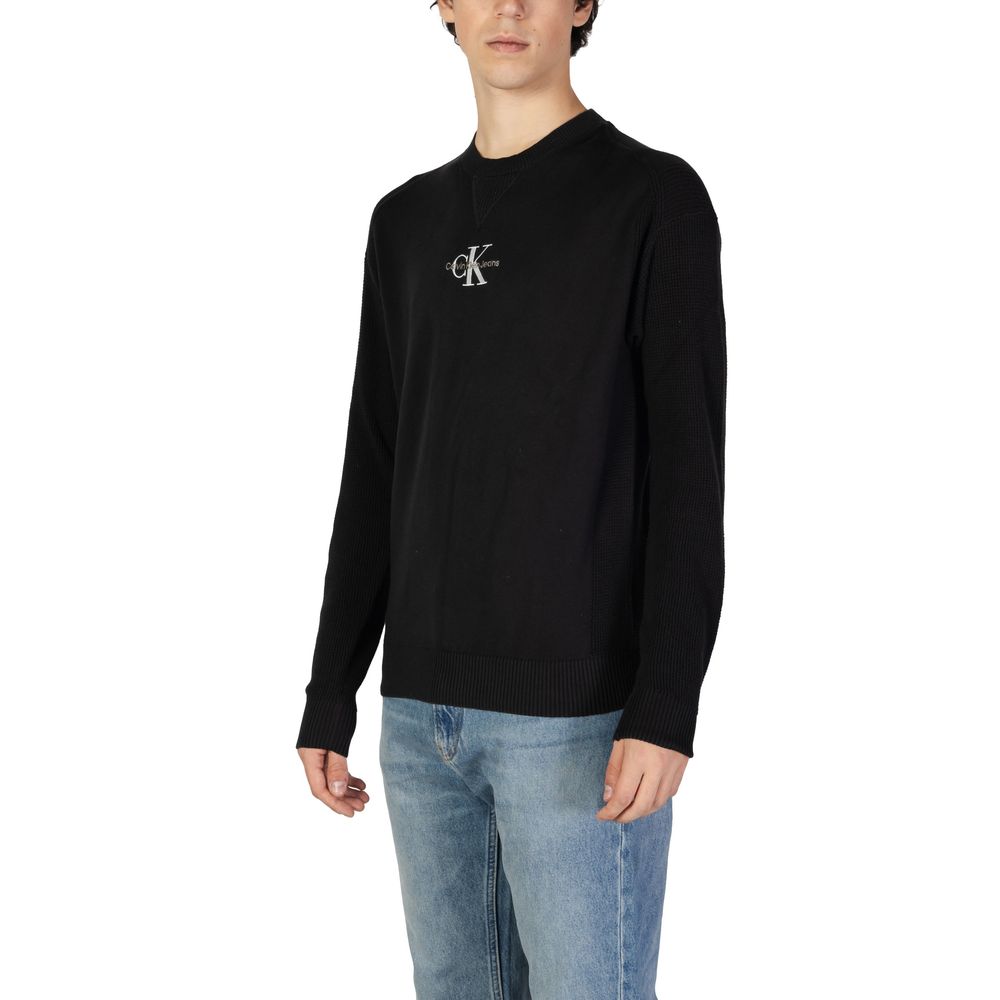 Pulover Calvin Klein Jeans negru din bumbac