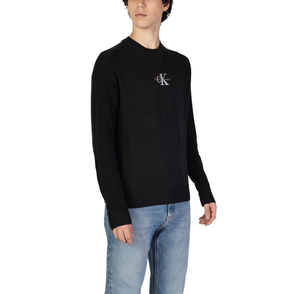 Pulover Calvin Klein Jeans negru din bumbac
