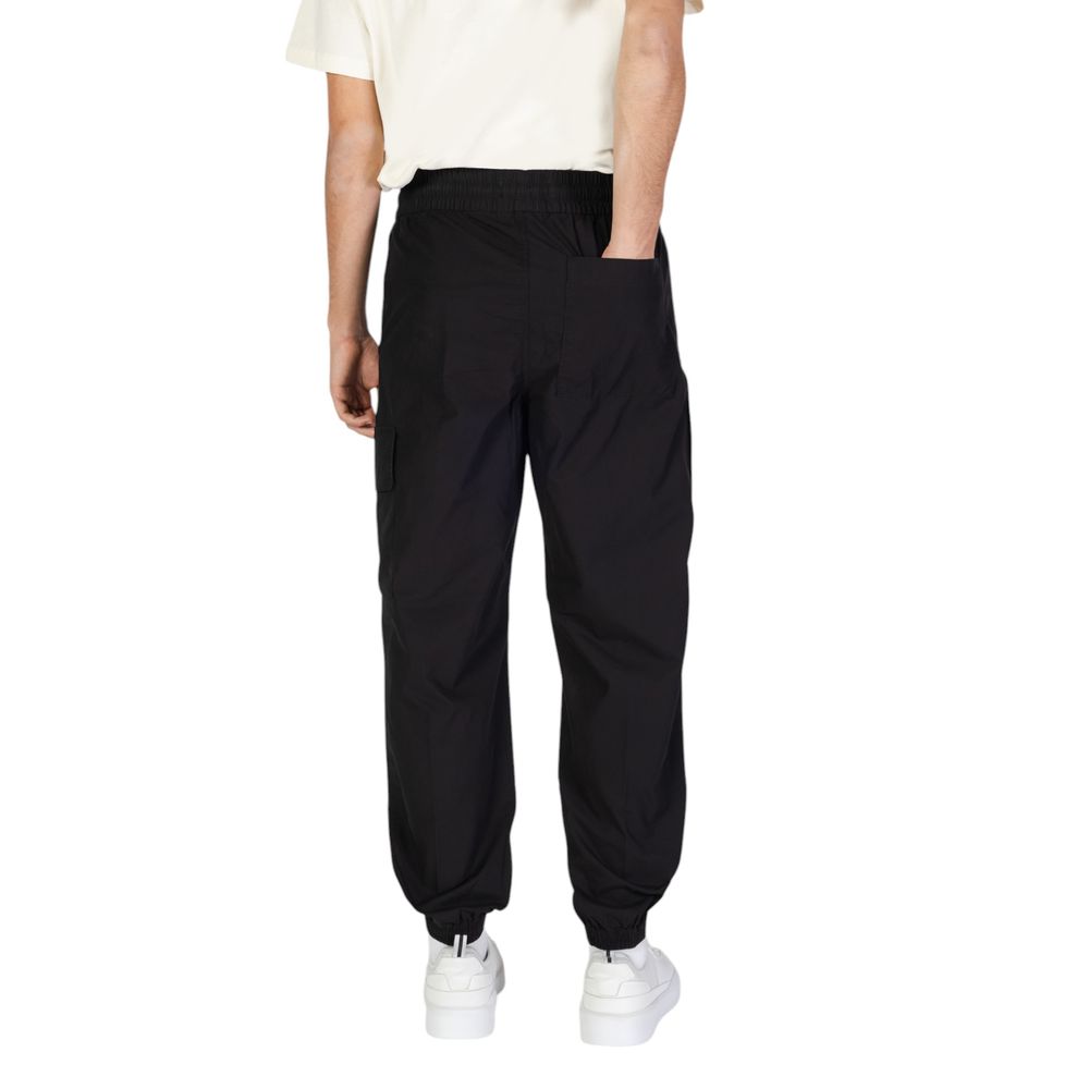 Blugi și pantaloni negri din bumbac Calvin Klein Jeans