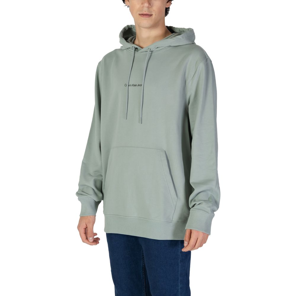 Pulover Calvin Klein Jeans verde din bumbac