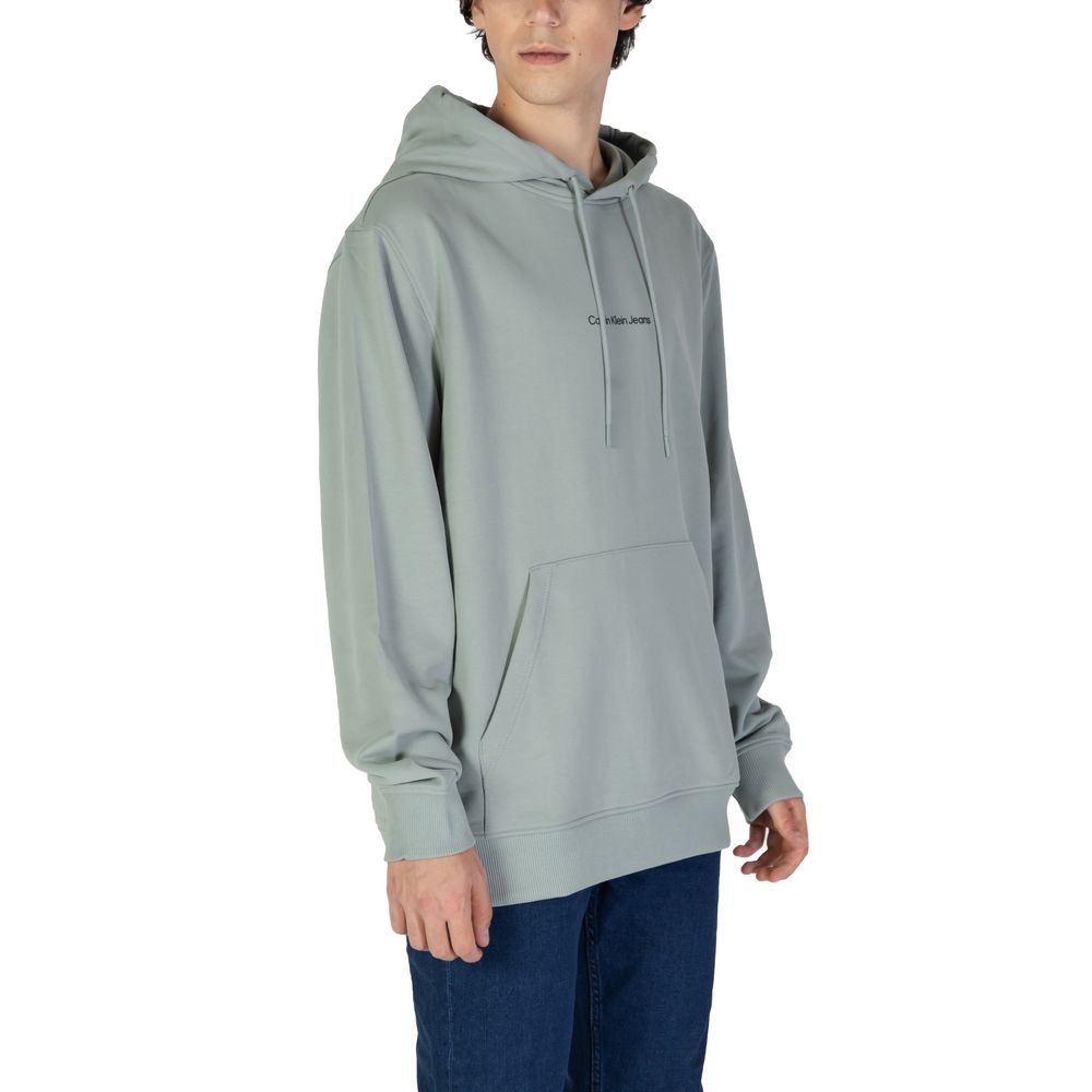 Pulover Calvin Klein Jeans verde din bumbac