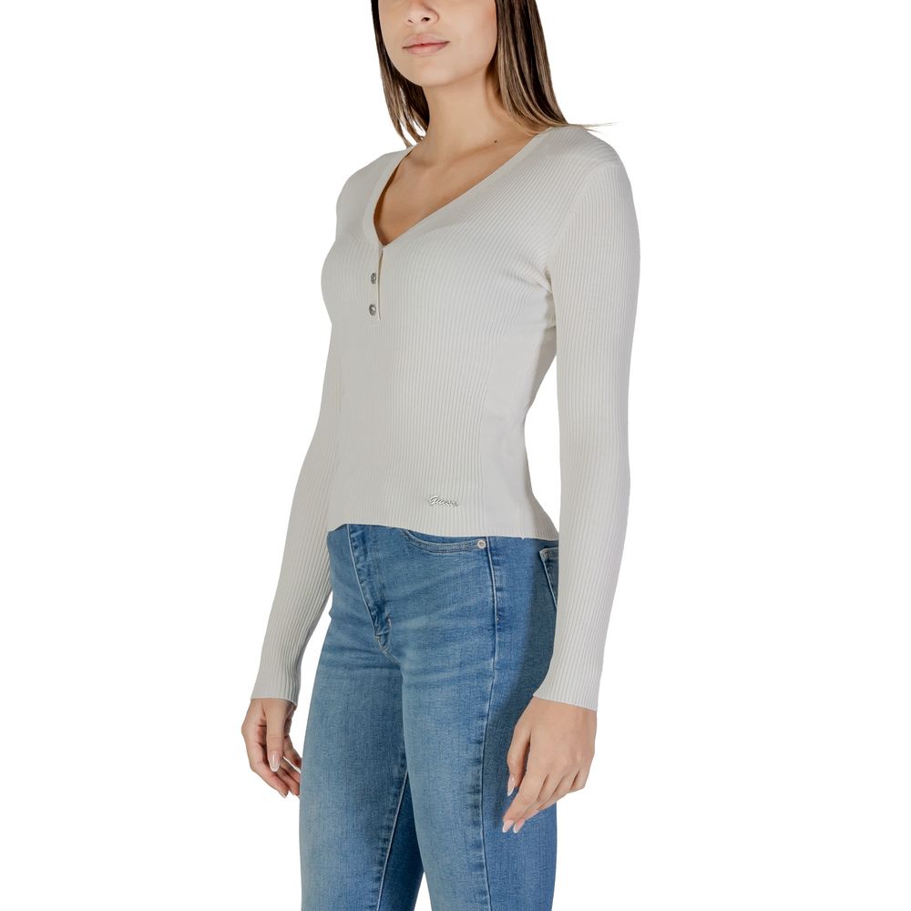 Bluze și tricou Guess din viscoză crem