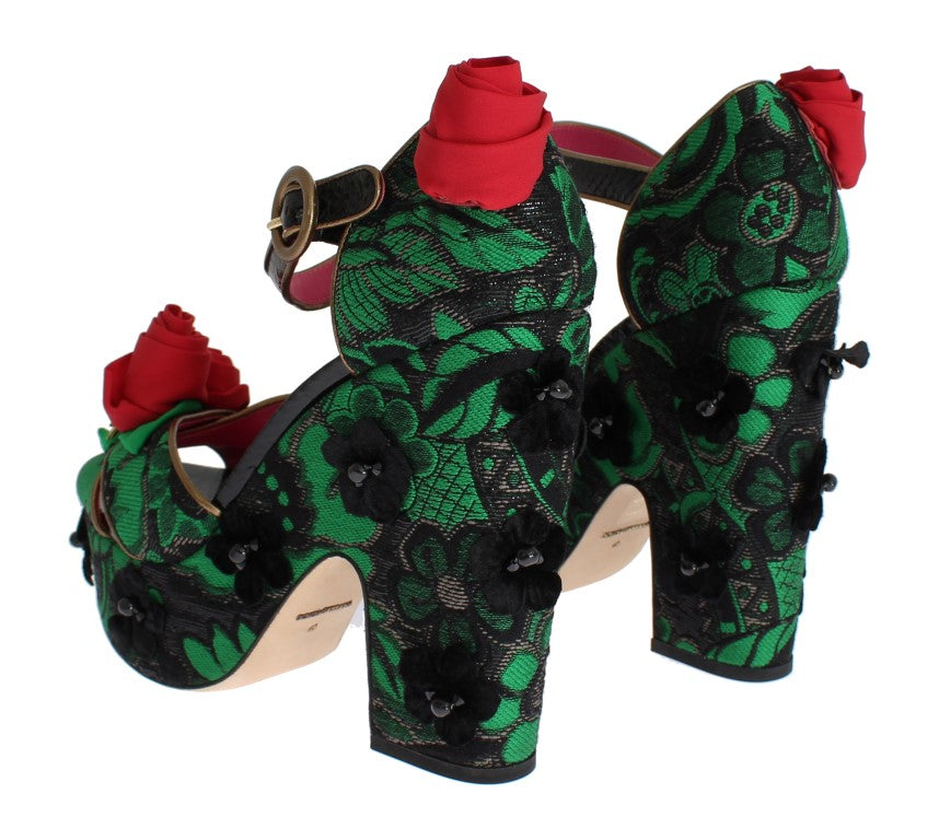 Dolce & Gabbana – Enchanted Sicily – Keilabsatzschuhe aus Kristallbrokat
