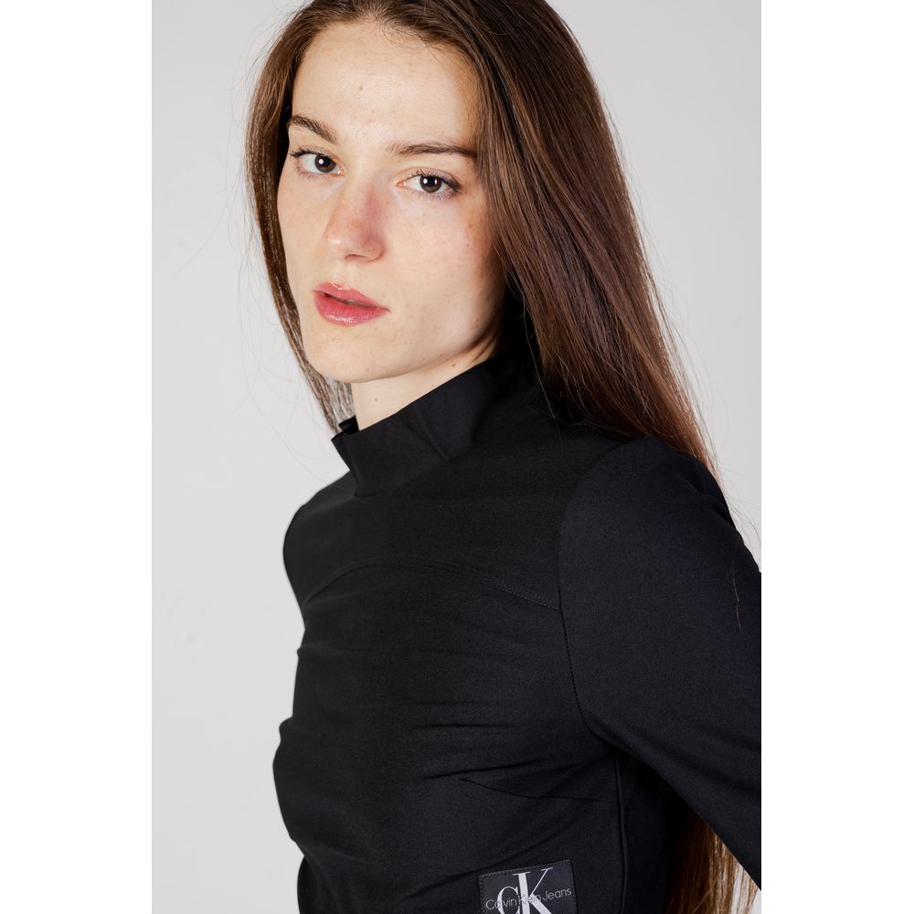 Bluze și tricou Calvin Klein Jeans negre din poliester reciclat