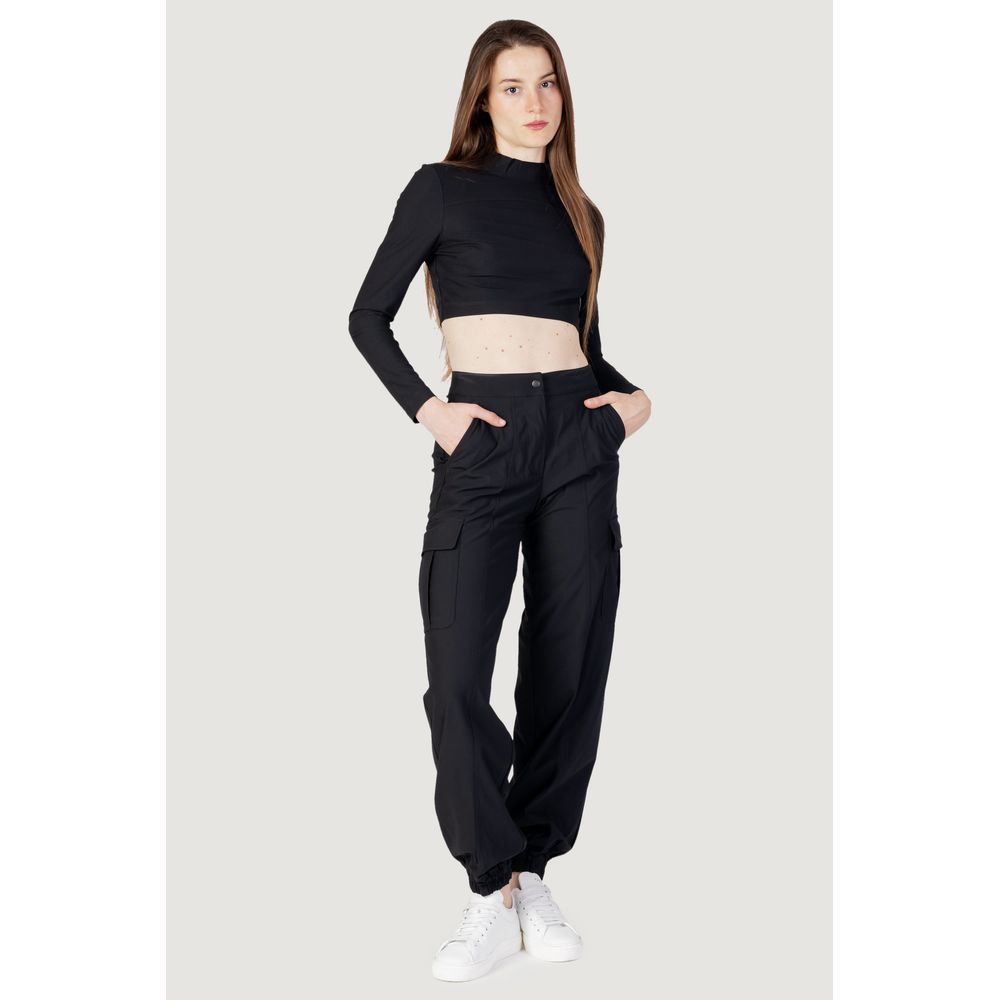 Bluze și tricou Calvin Klein Jeans negre din poliester reciclat