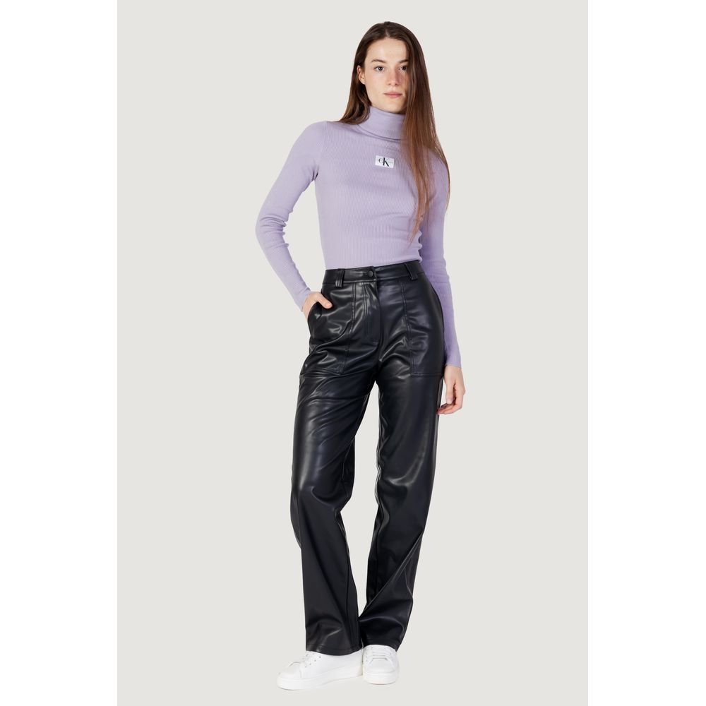 Blugi și pantaloni negri din poliester reciclat Calvin Klein Jeans