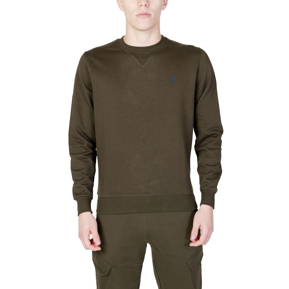 Pulover verde din bumbac US POLO ASSN.