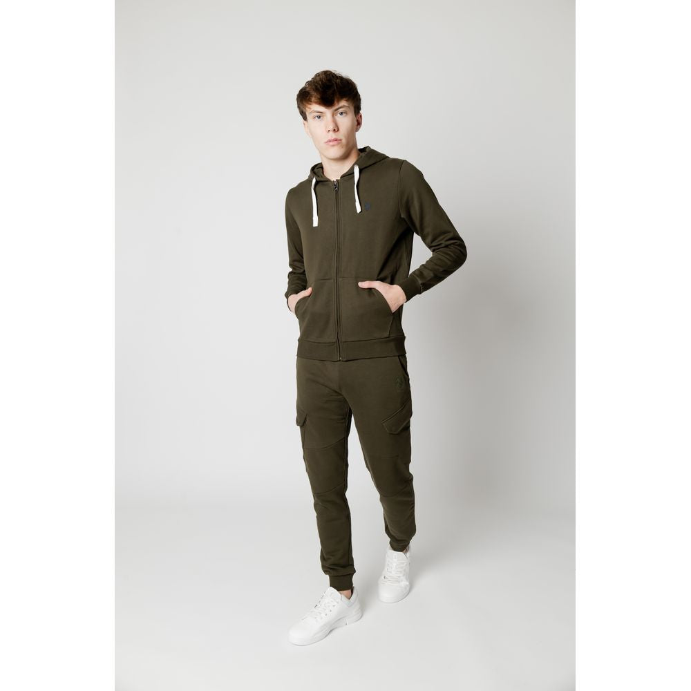 Pulover verde din bumbac US POLO ASSN.