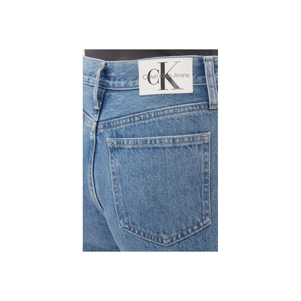 Blugi și pantaloni din bumbac albastru deschis Calvin Klein Jeans