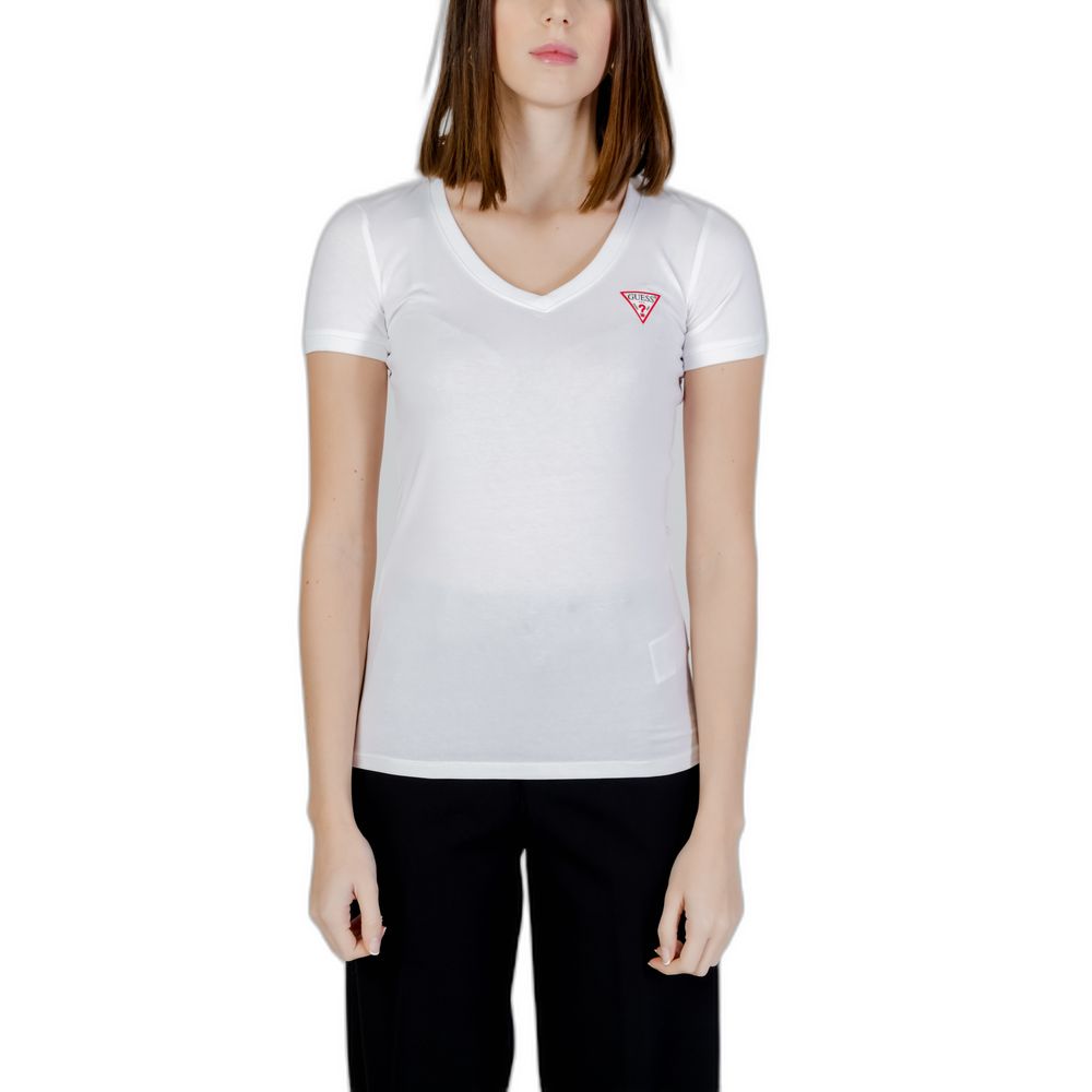 Tricou Guess alb din bumbac