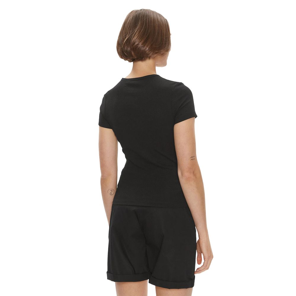 Tommy Hilfiger Jeans Black Cotton T-Shirt
