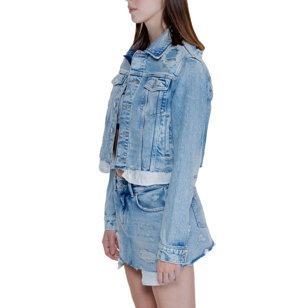 Jachete și palton albastru deschis din bumbac reciclat Tommy Hilfiger Jeans