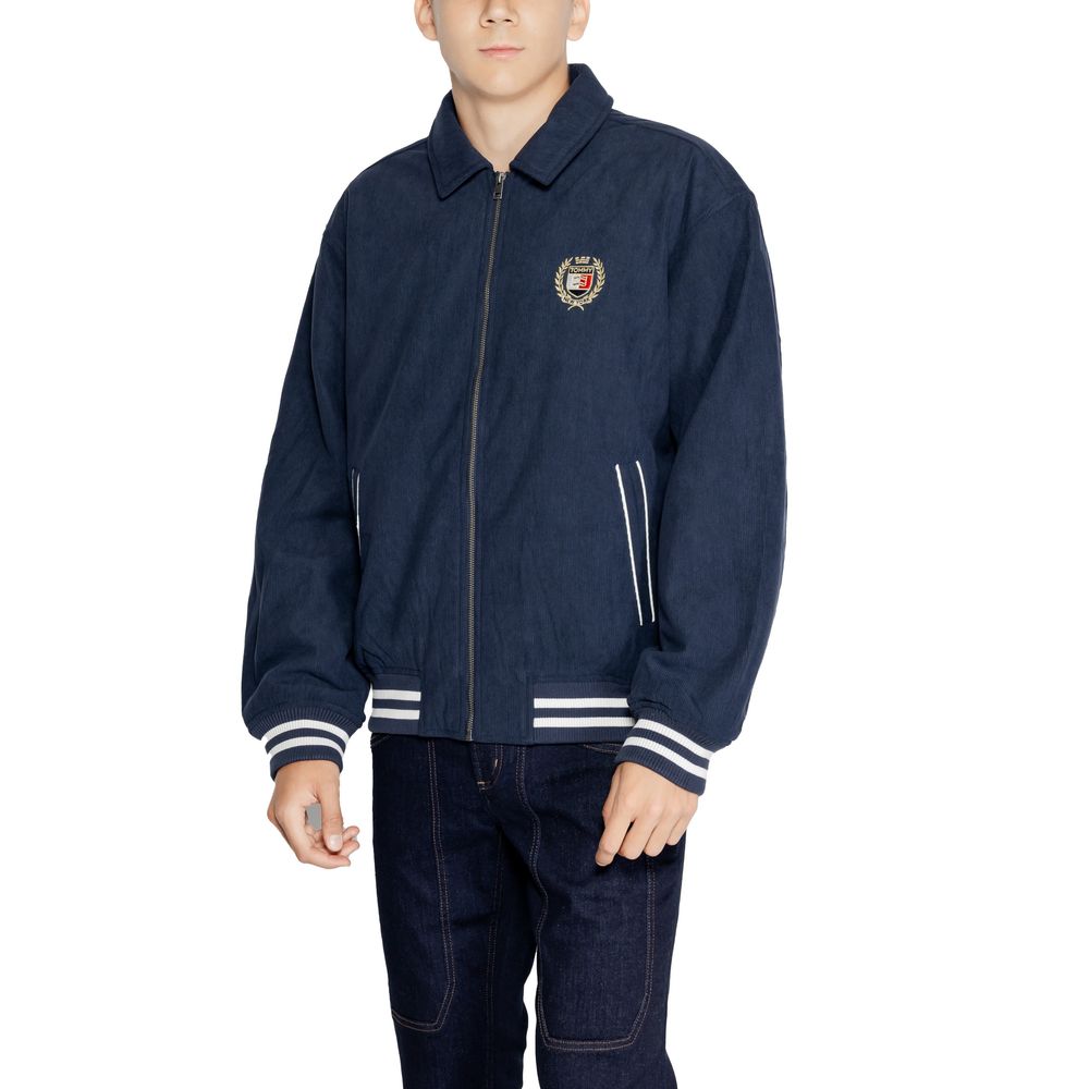 Jachetă Tommy Hilfiger Jeans albastră din poliester reciclat