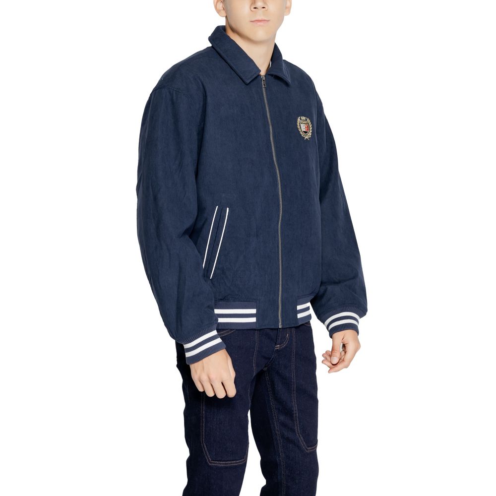 Jachetă Tommy Hilfiger Jeans albastră din poliester reciclat