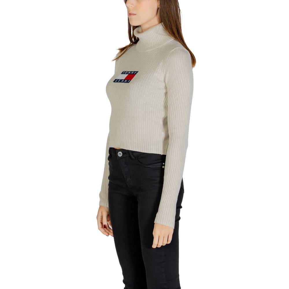 Tommy Hilfiger Jeans – Beigefarbener Pullover aus recyceltem Polyester