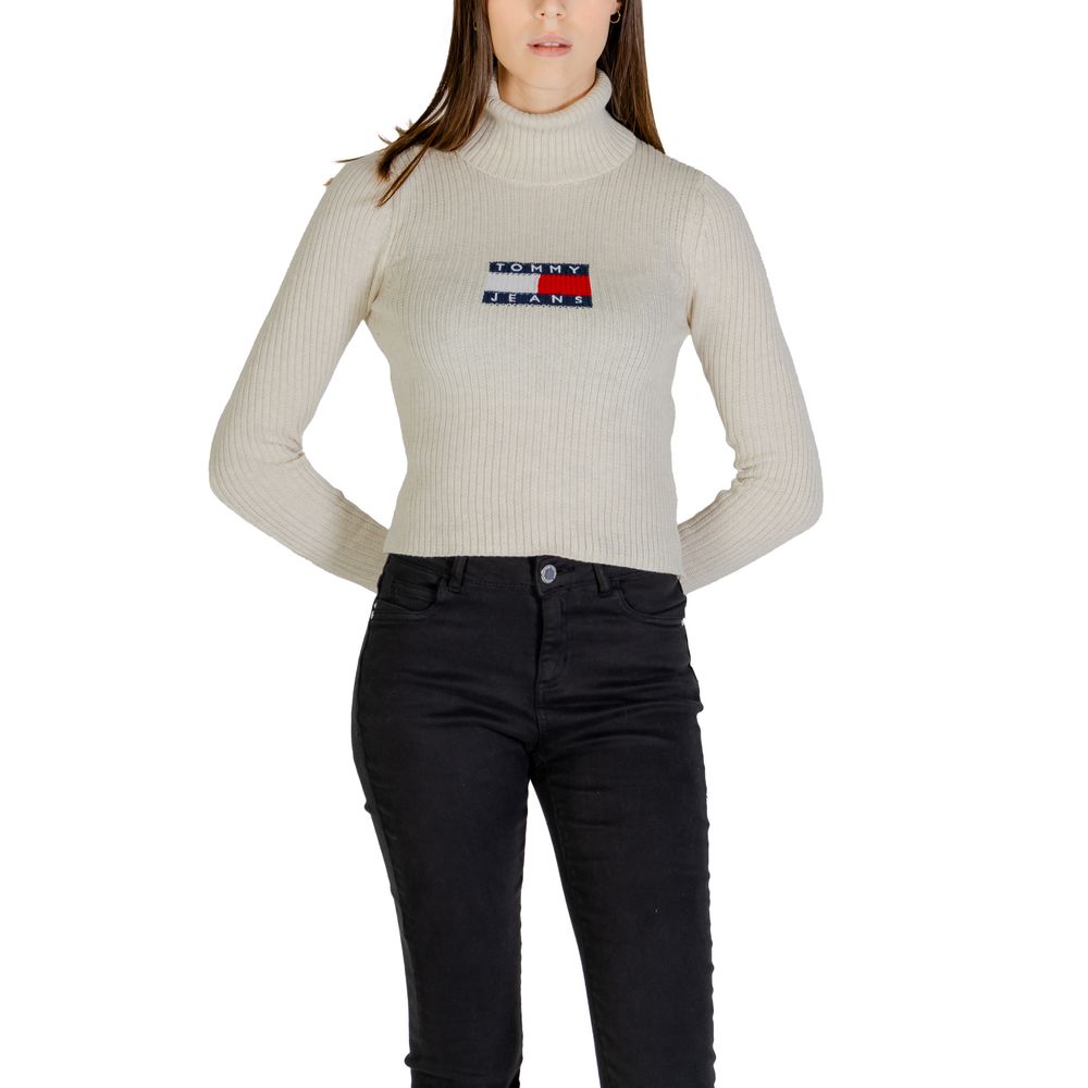 Tommy Hilfiger Jeans – Beigefarbener Pullover aus recyceltem Polyester