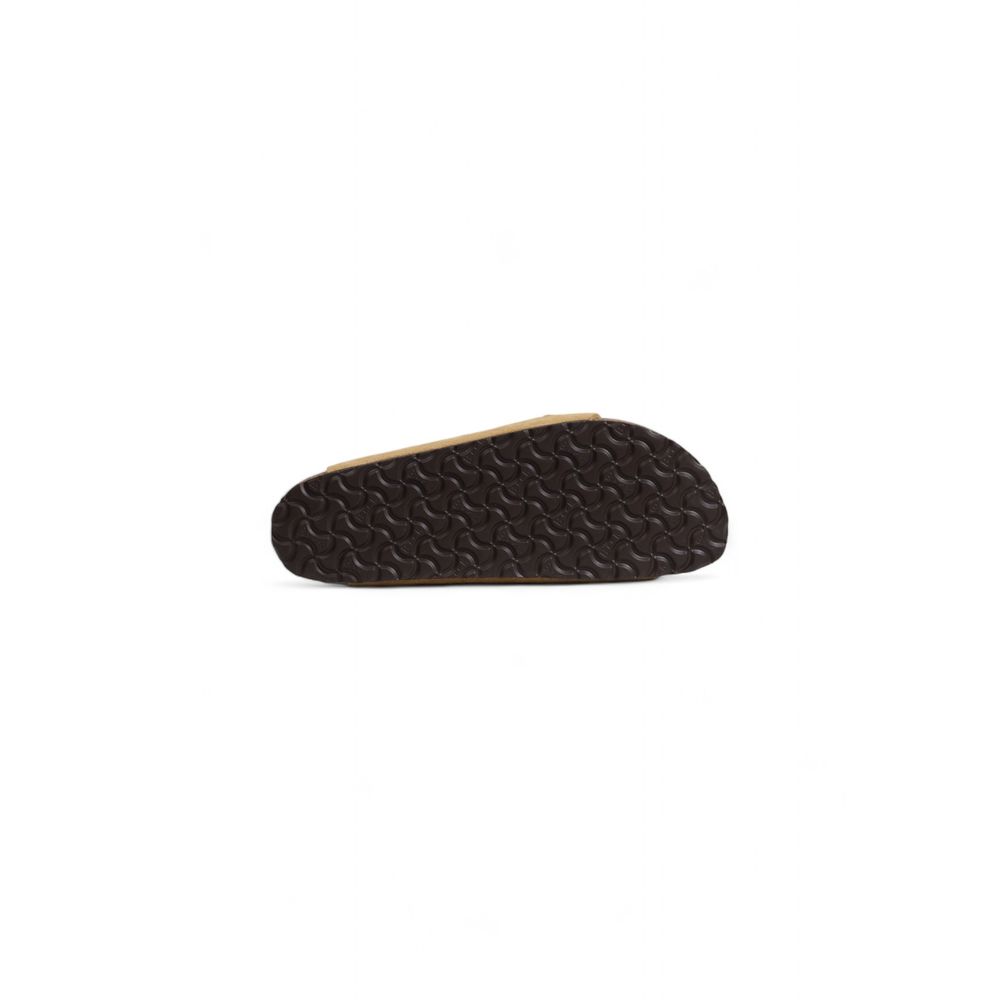 Sandale Birkenstock bej din piele întoarsă