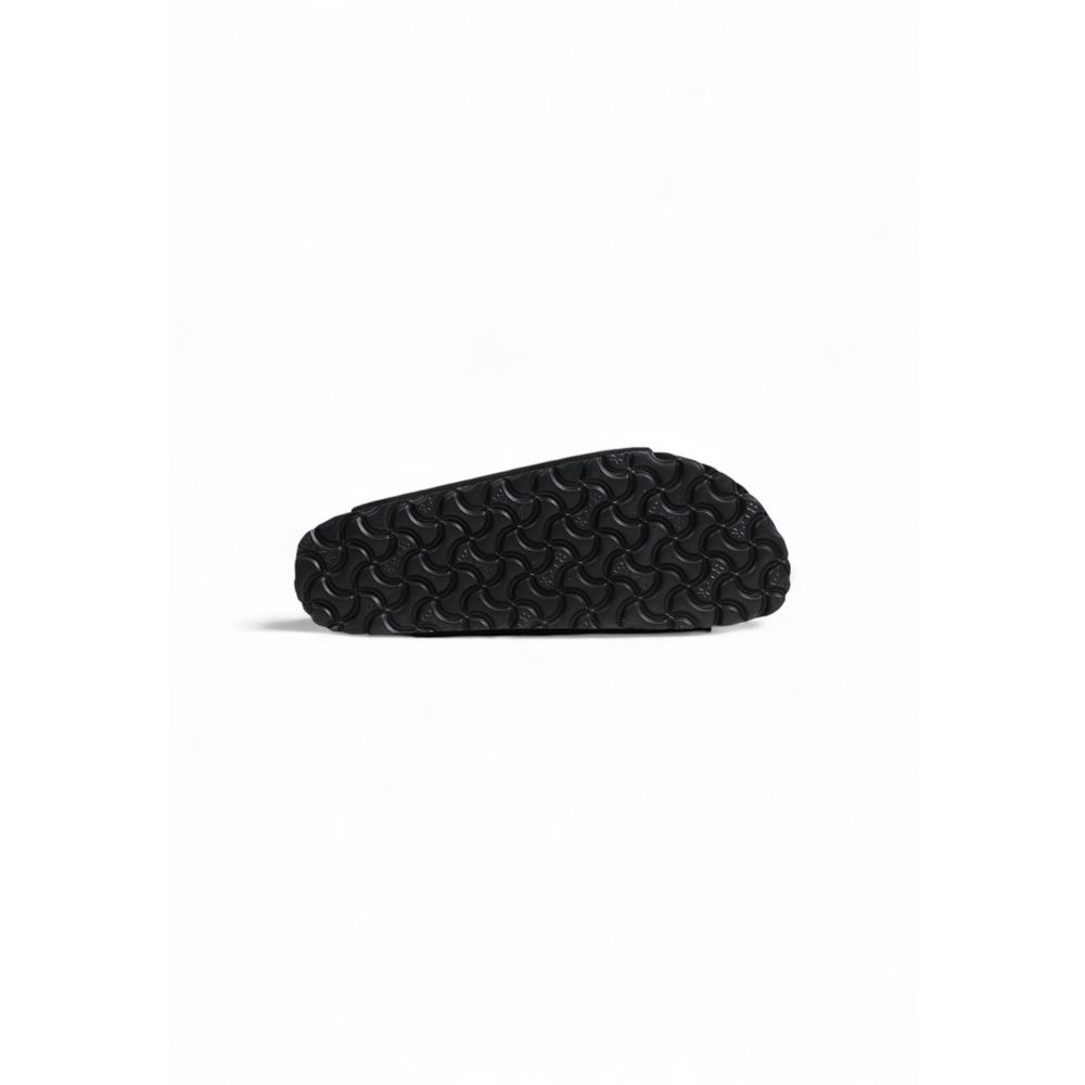 Sandale Birkenstock negre din piele întoarsă