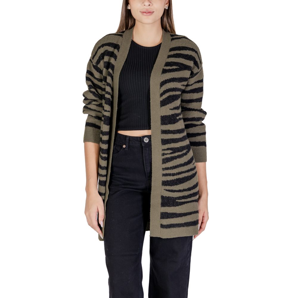 Cardigan Jacqueline De Yong Verde din Nylon