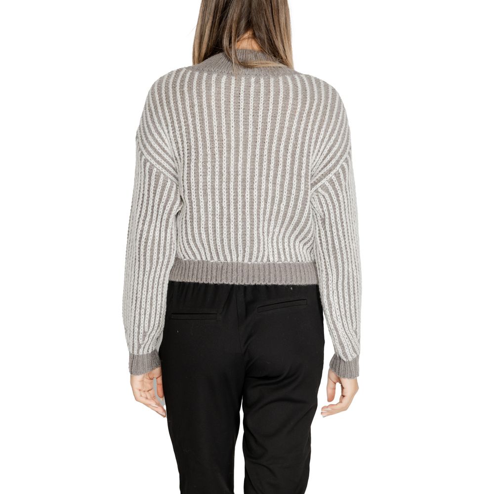 Jacqueline De Yong Grauer Polyesterpullover