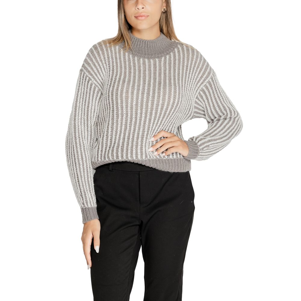 Jacqueline De Yong Grauer Polyesterpullover