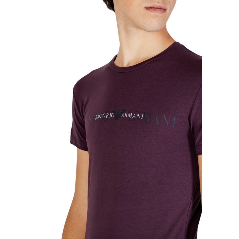 Tricou Emporio Armani Lenjerie intimă mov din bumbac