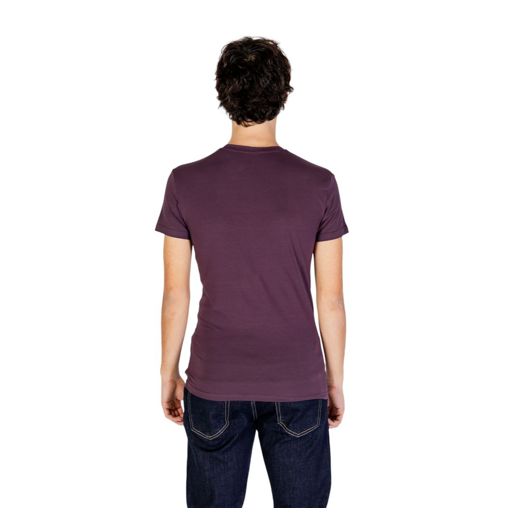 Tricou Emporio Armani Lenjerie intimă mov din bumbac
