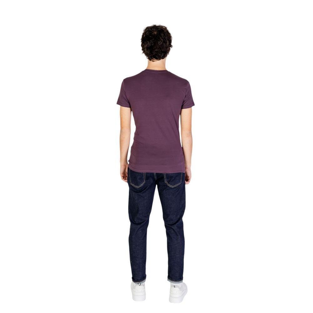 Tricou Emporio Armani Lenjerie intimă mov din bumbac