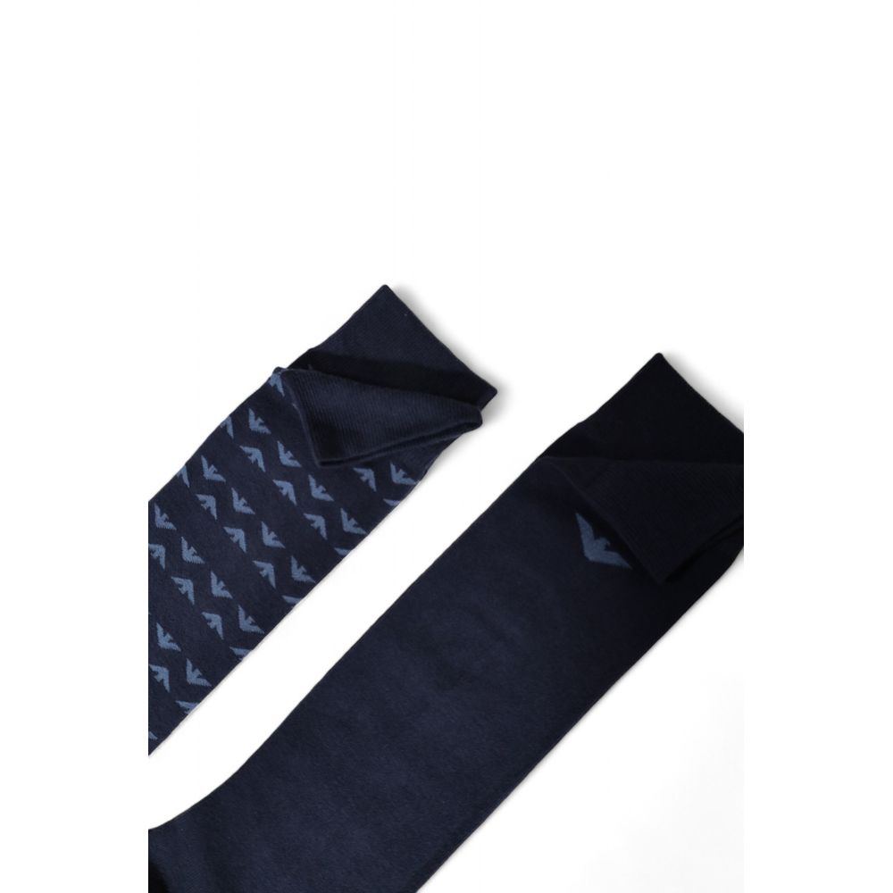 Emporio Armani Underwear – Blaue Baumwollsocke