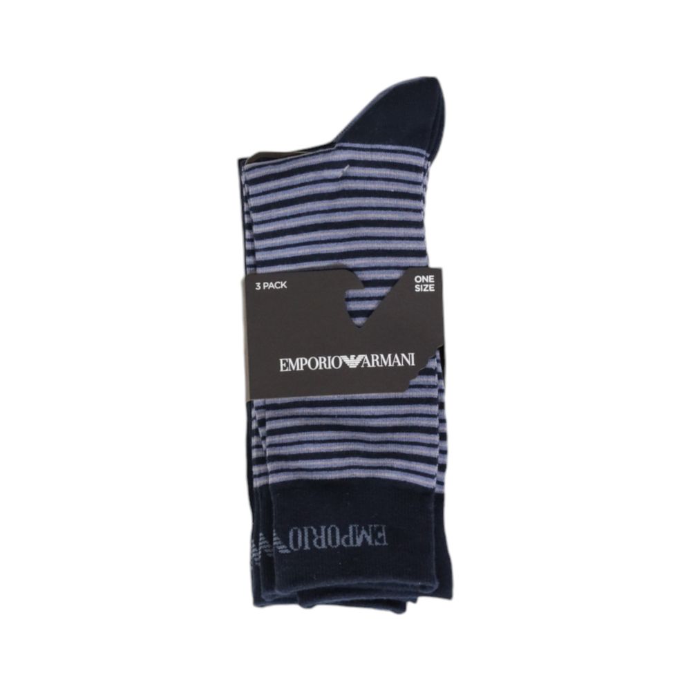 Emporio Armani Underwear – Blaue Baumwollsocke