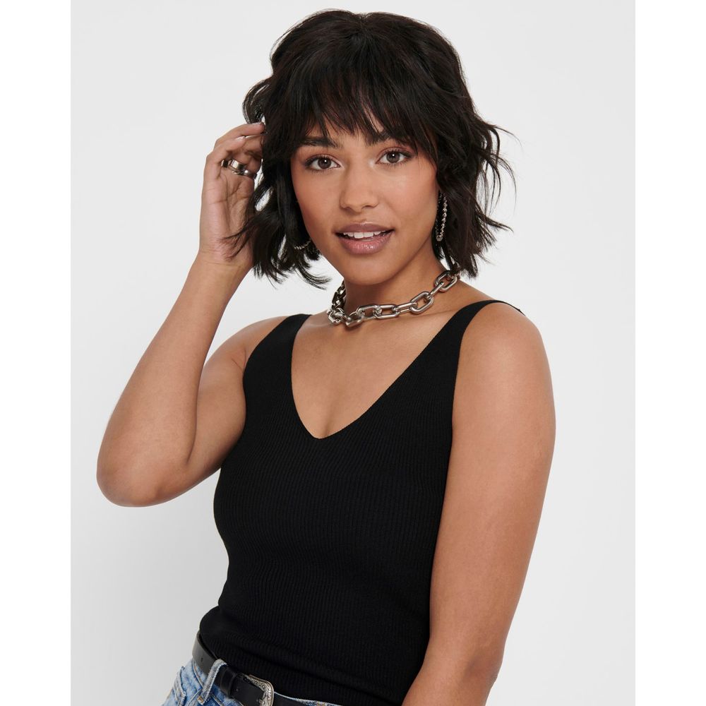 Jacqueline De Yong Schwarze Viskose-Tops und T-Shirts