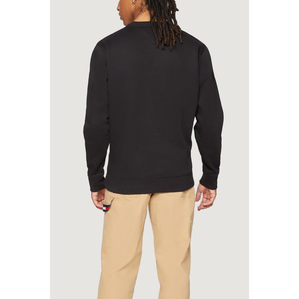 Pulover Tommy Hilfiger Jeans din bumbac negru