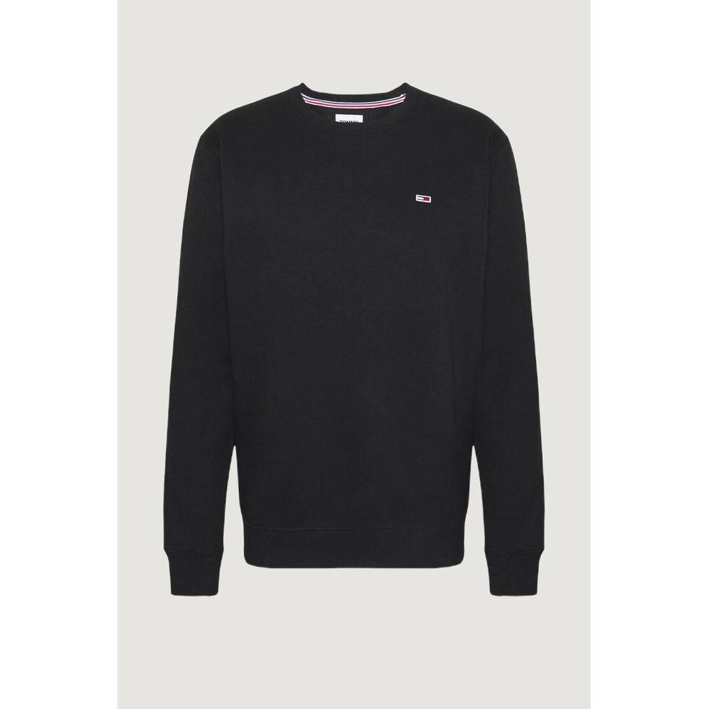 Pulover Tommy Hilfiger Jeans din bumbac negru