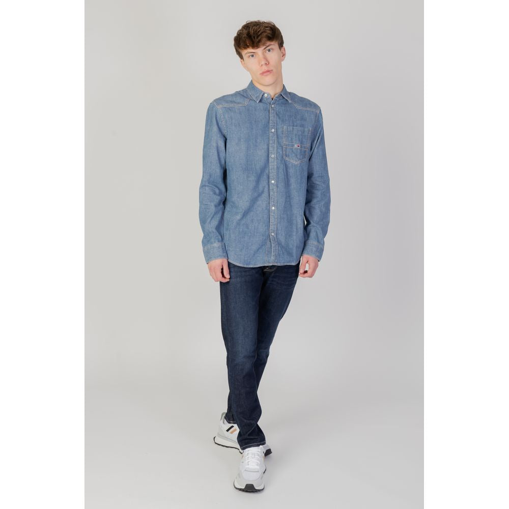 Tommy Hilfiger Jeans – Blaues Baumwollhemd