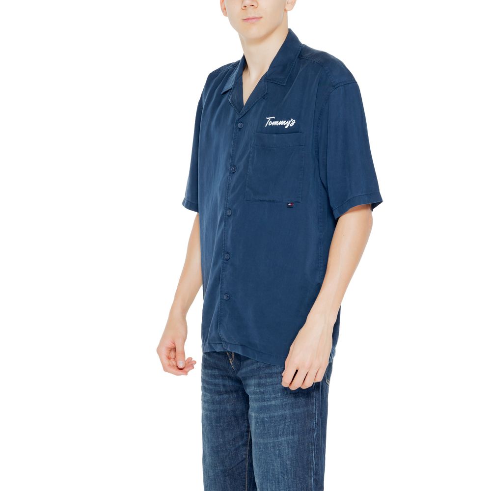 Tommy Hilfiger Jeans – Blaues Lyocell-Hemd