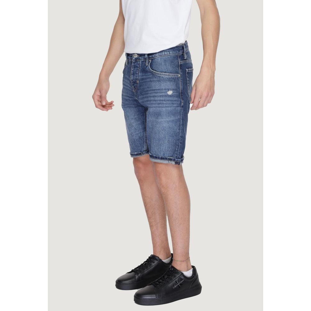 Antony Morato Blue Cotton Bermuda