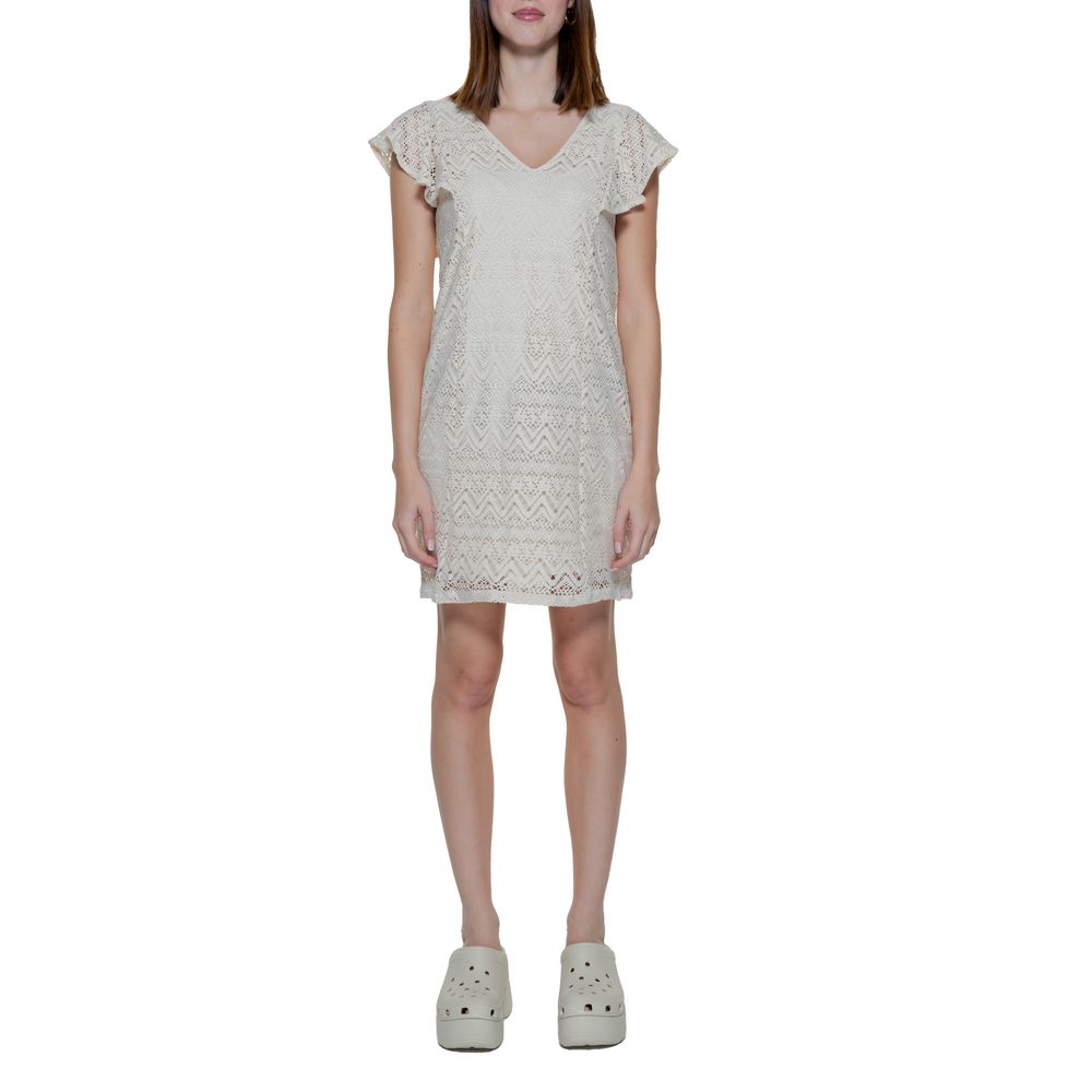 Rochie bej din poliester Vero Moda