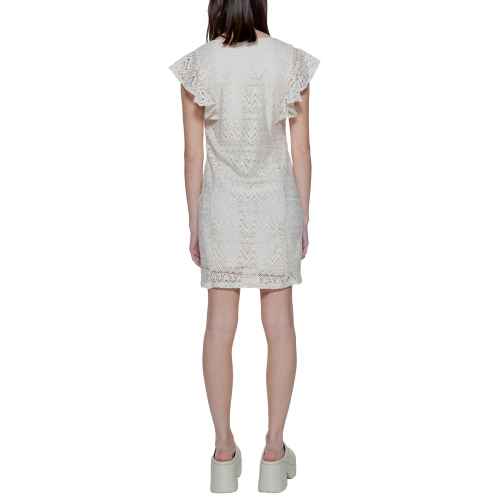 Rochie bej din poliester Vero Moda