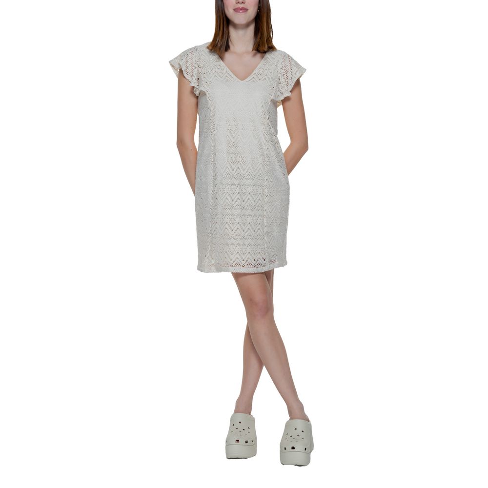 Rochie bej din poliester Vero Moda