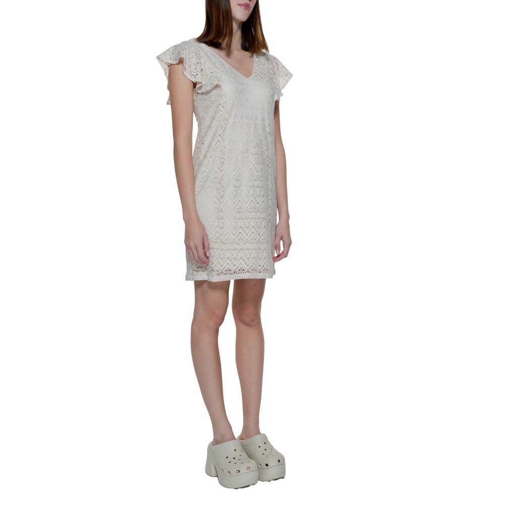 Rochie bej din poliester Vero Moda