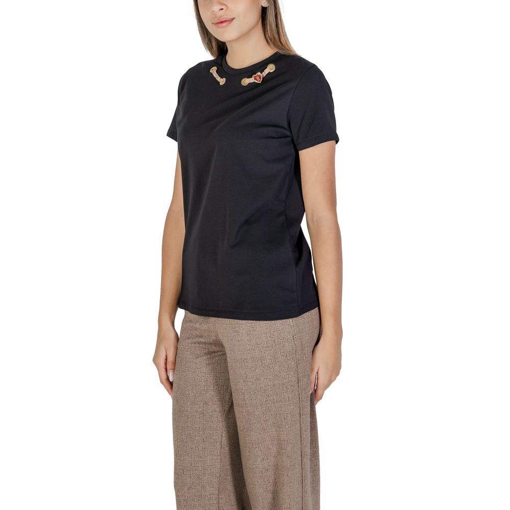 Alviero Martini Prima Classe schwarze Baumwoll-Tops und T-Shirt