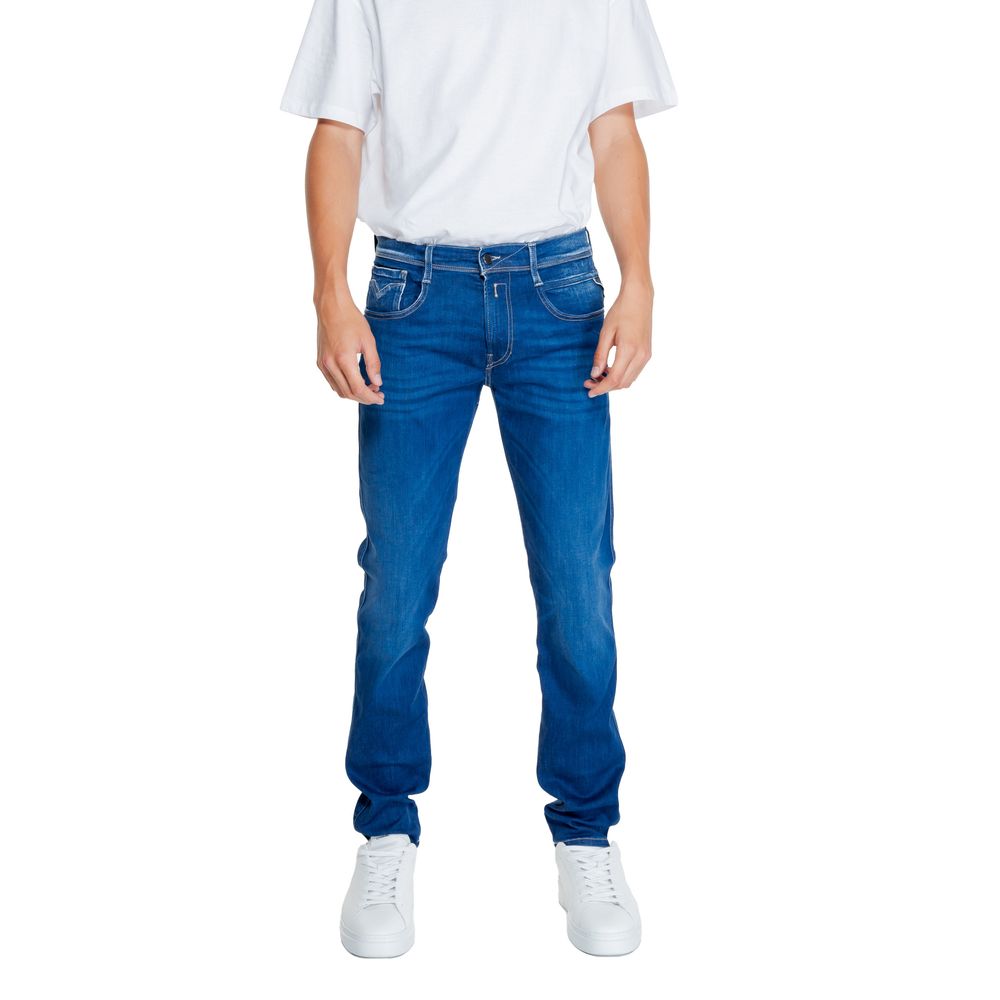 Blugi și pantaloni Replay din bumbac albastru