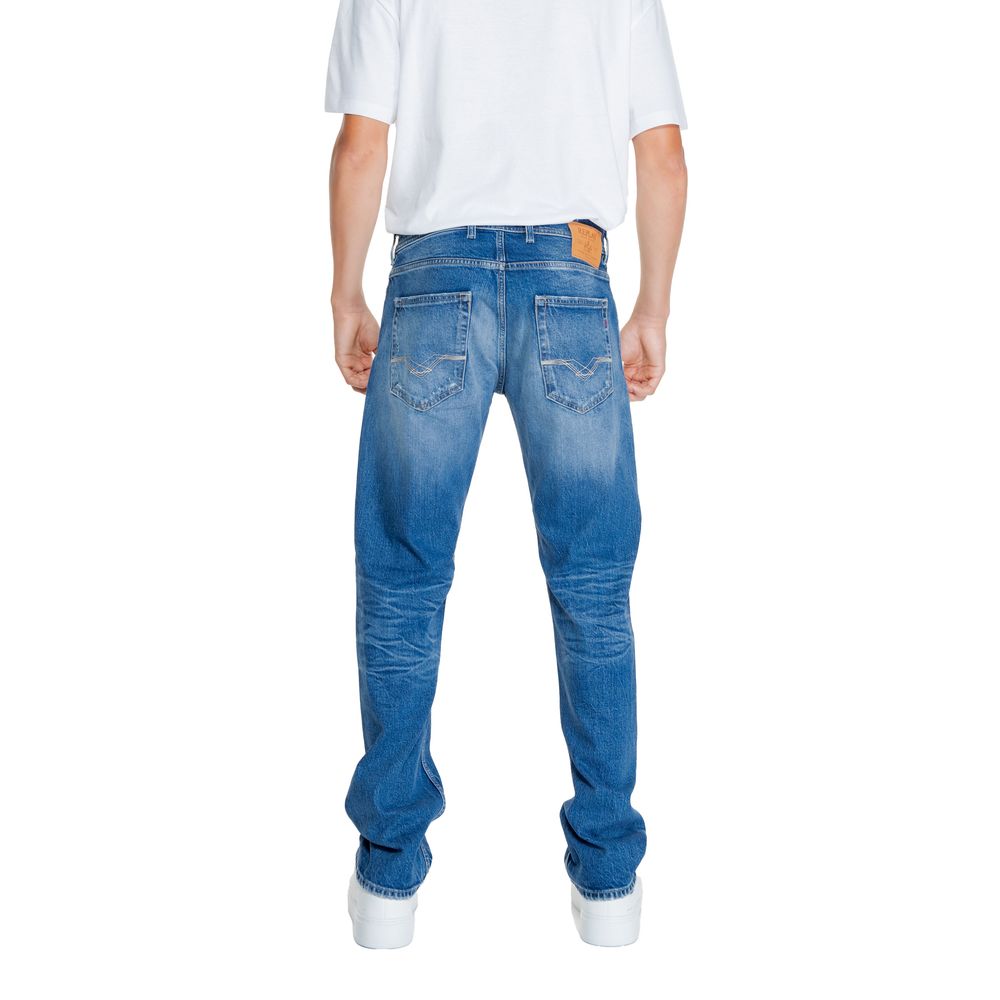 Replay – Blaue Jeans aus Baumwolle mit entspannter Passform