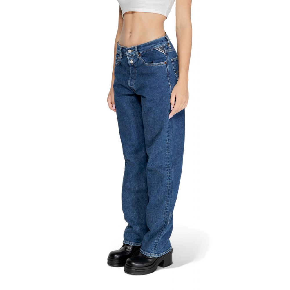 Blugi și pantaloni Replay din bumbac albastru