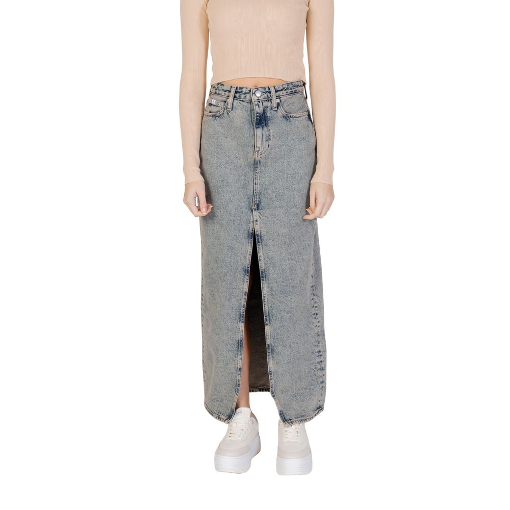 Calvin Klein Jeans – Blauer Baumwollrock
