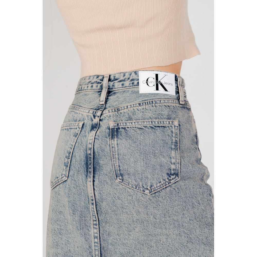Calvin Klein Jeans – Blauer Baumwollrock