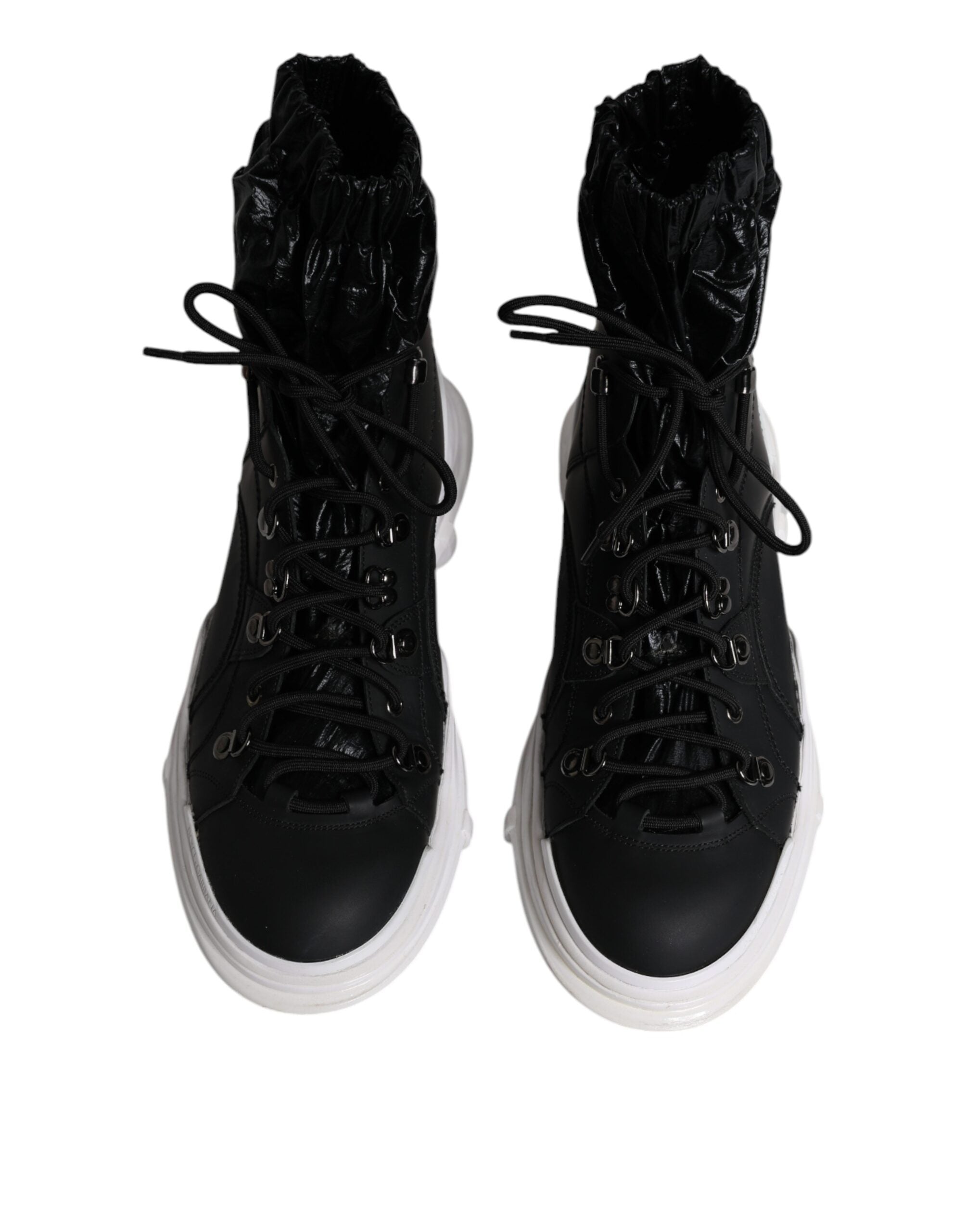 Dolce & Gabbana – Galileo – Hohe Sneakers aus Nylon in Schwarz
