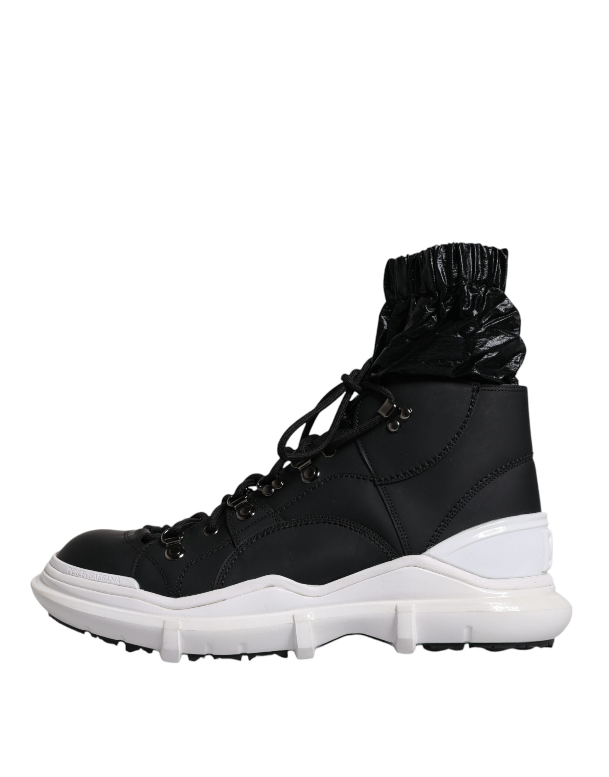 Dolce & Gabbana – Galileo – Hohe Sneakers aus Nylon in Schwarz
