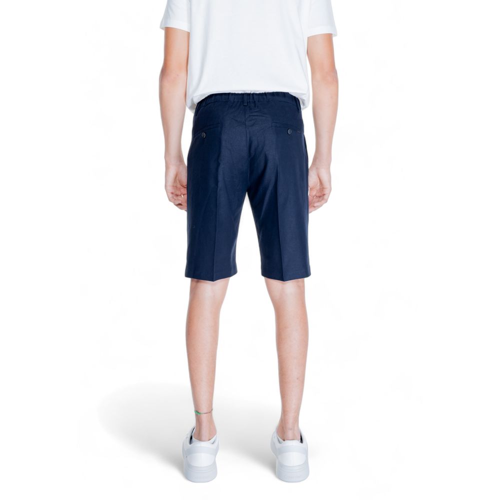 Antony Morato Blaue Leinenshorts