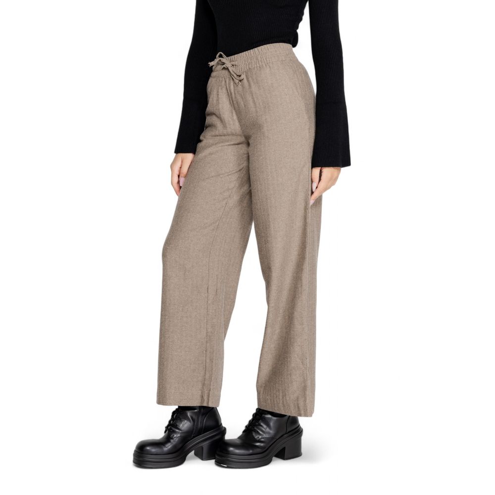 Jacqueline De Yong Jeans und Hose aus brauner Baumwolle